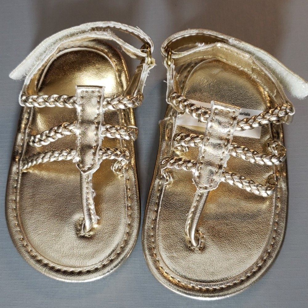 Baby gold sandals